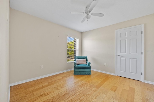 27038 San Jorge Dr, Punta Gorda, FL 33983 - unfurnished room featuring wood finished floors, ceiling fan, and baseboards