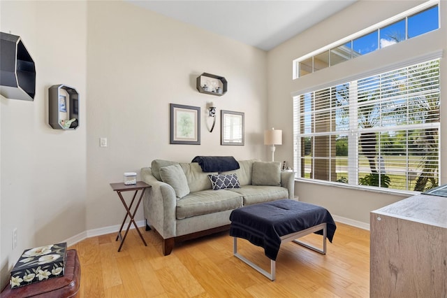 27038 San Jorge Dr, Punta Gorda, FL 33983 - living area featuring light wood-style flooring and baseboards