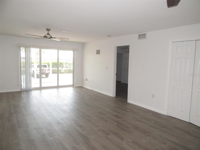 150 Harborside Ave Unit 124, Punta Gorda, FL 33950 - unfurnished room with ceiling fan, baseboards, and wood finished floors