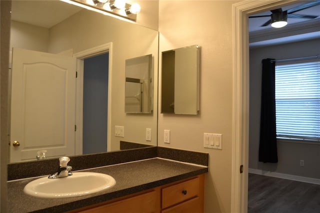 1271 Jonah Dr, North Port, FL 34289 - bathroom with vanity and wood finished floors