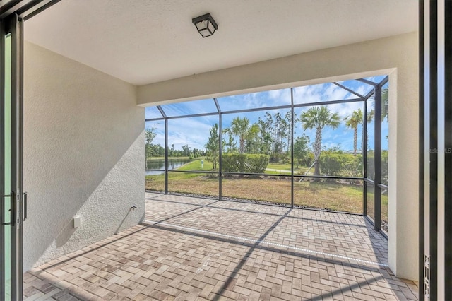 281 Potenza Loop, Nokomis, FL 34275 - unfurnished sunroom featuring a water view