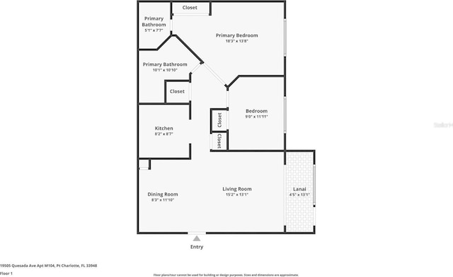 19505 Quesada Ave Unit M104, Port Charlotte, FL 33948 - room layout