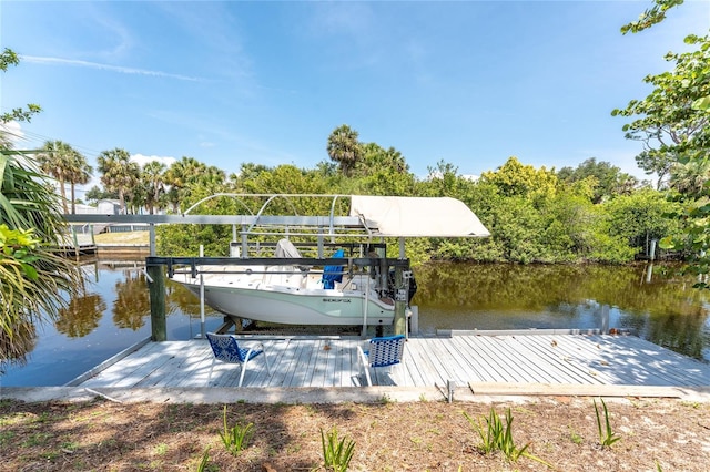 2008 Pellam Blvd, Port Charlotte, FL 33948 - dock with a water view and boat lift