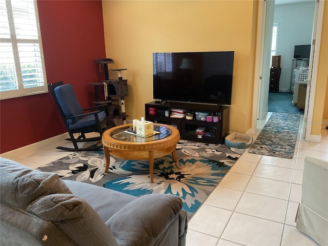 1961 Palo Duro Blvd, North Fort Myers, FL 33917 - living room with plenty of natural light, tile patterned flooring, and baseboards