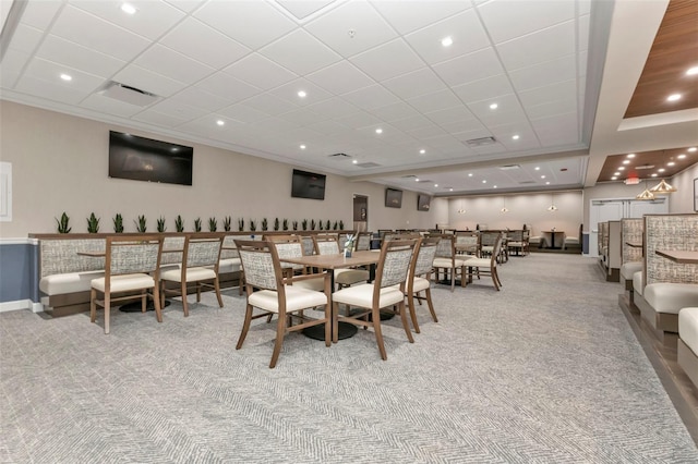 24371 Folkstone Ave, Punta Gorda, FL 33980 - carpeted dining area with baseboards and recessed lighting