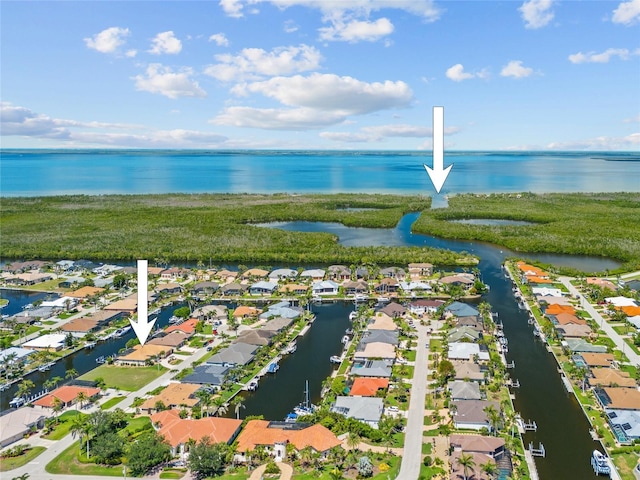 2719 Mayaguana Ct, Punta Gorda, FL 33950 - aerial view of residential area with a large body of water