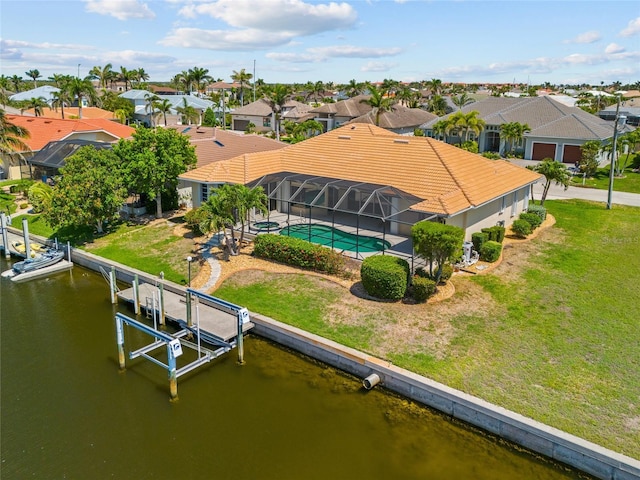 2719 Mayaguana Ct, Punta Gorda, FL 33950 - aerial view of residential area with a nearby body of water and a pool