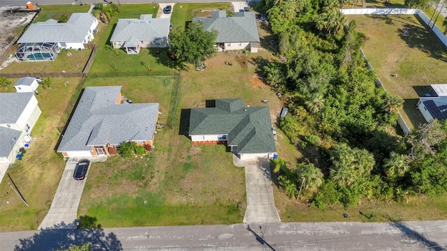 aerial view of residential area