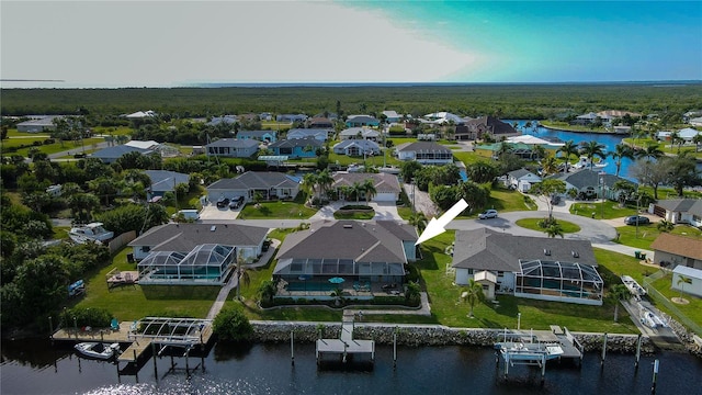 19246 Moore Haven Ct, Port Charlotte, FL 33948 - aerial view of residential area with a large body of water