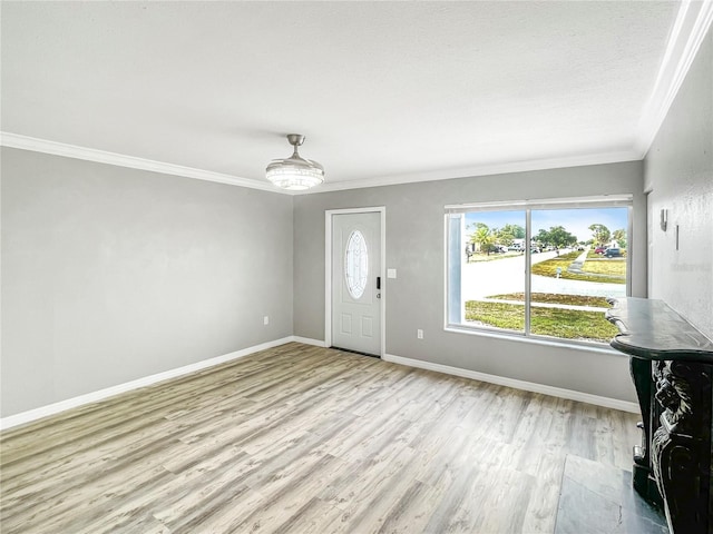 3342 Avanti Cir, North Port, FL 34287 - foyer entrance with ornamental molding, wood finished floors, and baseboards