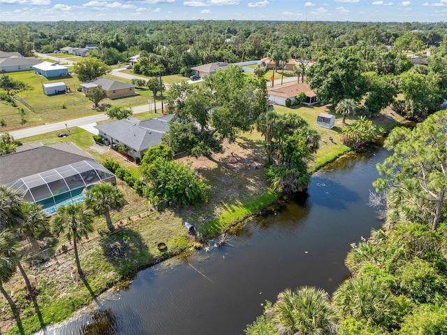 485 Dorchester St, Port Charlotte, FL 33954 - aerial view of property's location with a forest and a large body of water