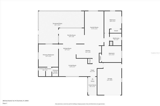 485 Dorchester St, Port Charlotte, FL 33954 - property floor plan