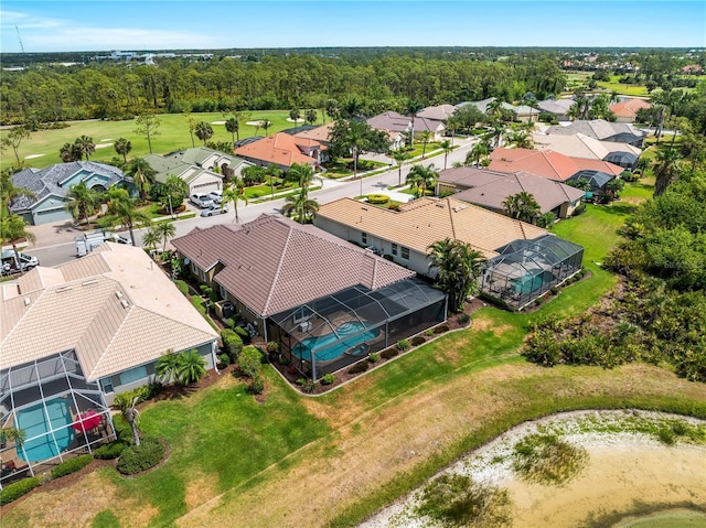 5461 White Ibis Dr, North Port, FL 34287 - aerial view of residential area featuring a golf course
