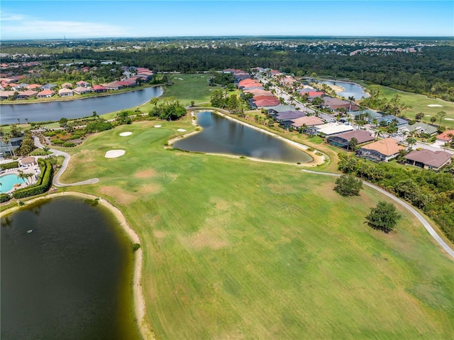 5461 White Ibis Dr, North Port, FL 34287 - aerial view of property and surrounding area featuring nearby suburban area, a nearby body of water, and a golf club