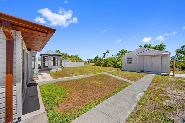 10517 Greenway Ave, Englewood, FL 34224 - view of yard featuring a gazebo and an outbuilding