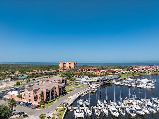 3160 Matecumbe Key Rd Unit 238, Punta Gorda, FL 33955 - drone / aerial view of numerous boat docks and a nearby body of water