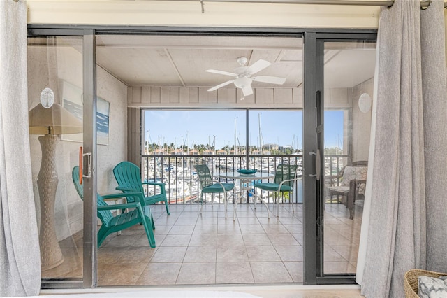 3160 Matecumbe Key Rd Unit 238, Punta Gorda, FL 33955 - balcony featuring a ceiling fan