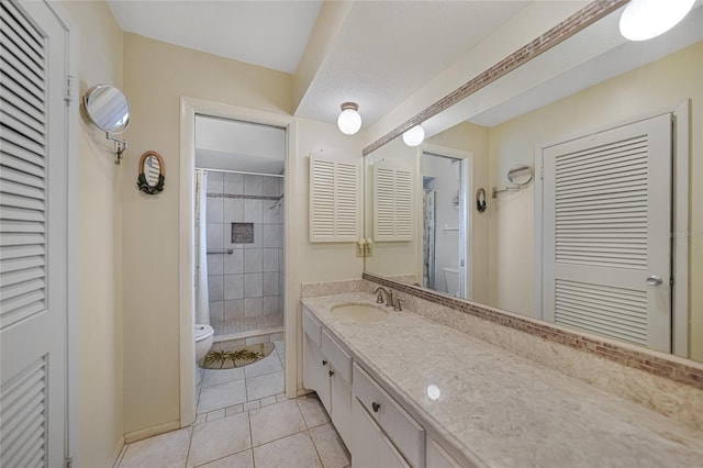 2193 Beacon Dr, Port Charlotte, FL 33952 - full bathroom featuring toilet, a closet, tile patterned flooring, and vanity
