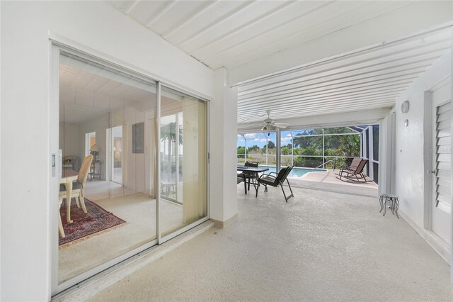 2193 Beacon Dr, Port Charlotte, FL 33952 - sunroom with a ceiling fan