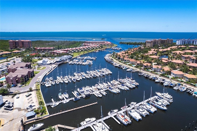 3329 Sunset Key Cir Unit 107, Punta Gorda, FL 33955 - drone / aerial view of numerous boat docks and a nearby body of water