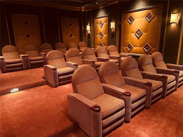 3329 Sunset Key Cir Unit 107, Punta Gorda, FL 33955 - carpeted home theater with a decorative wall