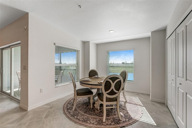 14267 Heritage Landing Blvd Unit 1223, Punta Gorda, FL 33955 - dining area with plenty of natural light, light tile patterned floors, a textured ceiling, and baseboards