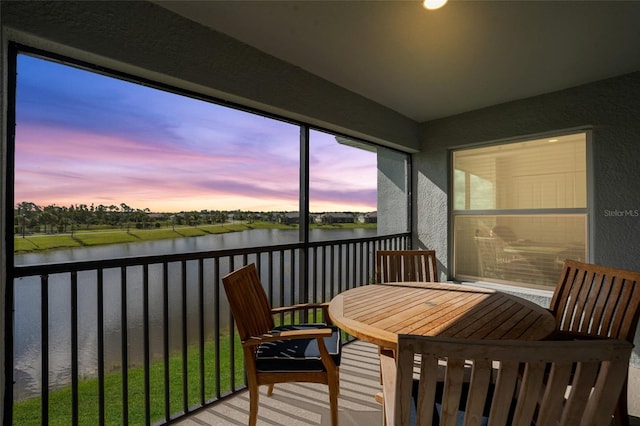 14267 Heritage Landing Blvd Unit 1223, Punta Gorda, FL 33955 - sunroom featuring a water view and healthy amount of natural light