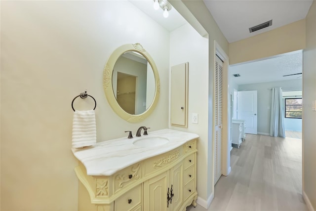 16615 Acapulco Rd, Punta Gorda, FL 33955 - bathroom featuring wood finished floors, baseboards, vanity, and a closet