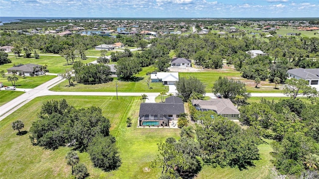 16615 Acapulco Rd, Punta Gorda, FL 33955 - aerial perspective of suburban area with a tree filled landscape