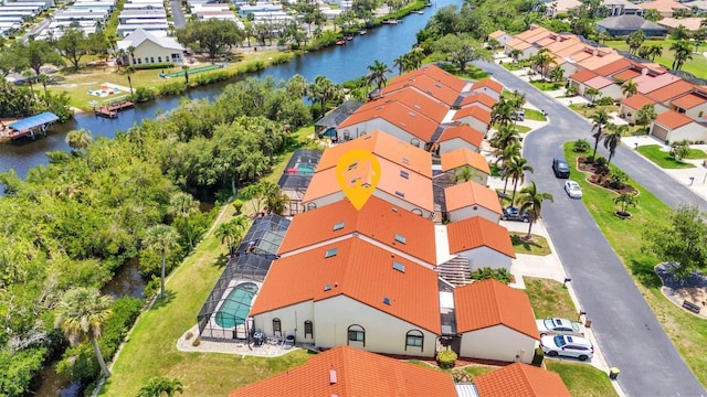 5046 San Rocco Ct, Punta Gorda, FL 33950 - aerial perspective of suburban area featuring a large body of water