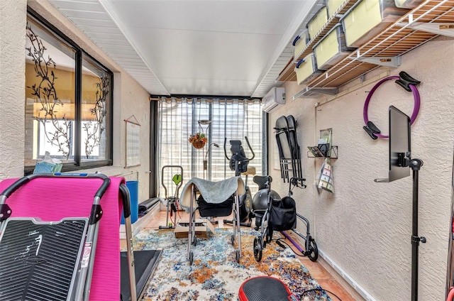5046 San Rocco Ct, Punta Gorda, FL 33950 - exercise area with a textured wall
