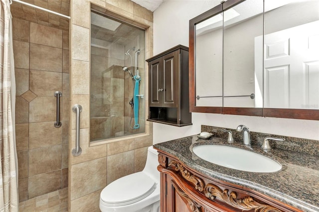 5046 San Rocco Ct, Punta Gorda, FL 33950 - full bath featuring vanity, a tile shower, and toilet