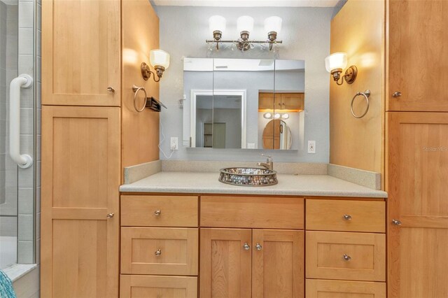 5046 San Rocco Ct, Punta Gorda, FL 33950 - full bathroom with vanity and a shower with shower door
