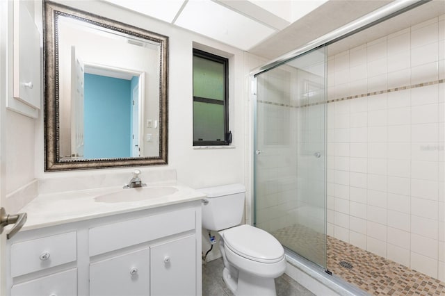 18111 Lake Worth Blvd, Port Charlotte, FL 33948 - full bathroom featuring a shower stall, toilet, and vanity