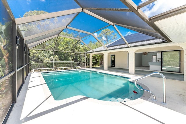 18111 Lake Worth Blvd, Port Charlotte, FL 33948 - outdoor pool featuring a patio area and a lanai