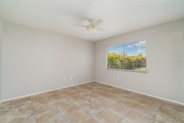 4282 Pocatella Ave, North Port, FL 34287 - unfurnished room featuring ceiling fan, baseboards, and light tile patterned floors