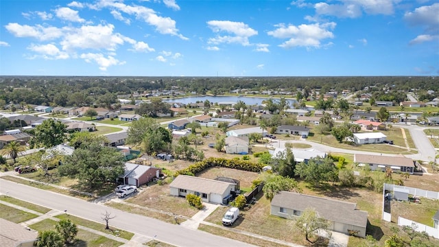 4282 Pocatella Ave, North Port, FL 34287 - aerial perspective of suburban area with a large body of water