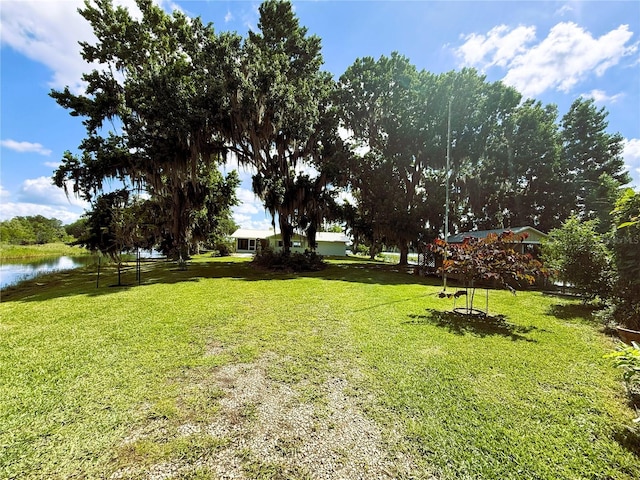 1005 S Sands Paradise Pt, Inverness, FL 34450 - view of green lawn with a water view
