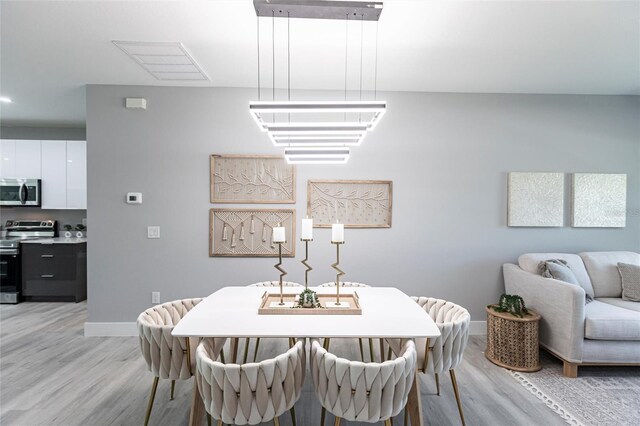19160 Ruskin Ave, Port Charlotte, FL 33954 - dining space with light wood-type flooring and baseboards