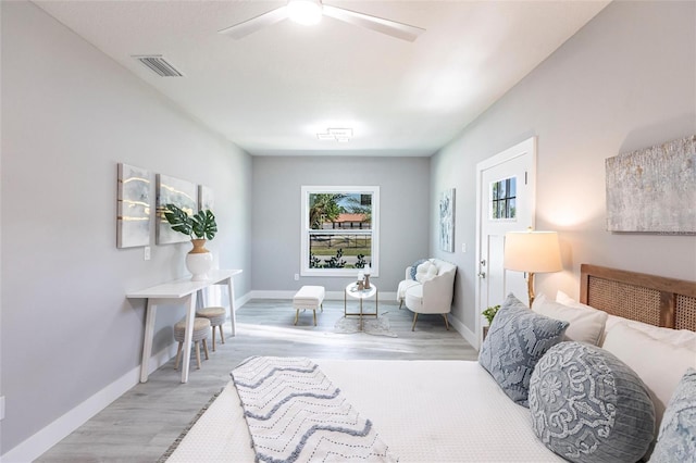 19160 Ruskin Ave, Port Charlotte, FL 33954 - bedroom featuring light wood-type flooring, baseboards, and ceiling fan