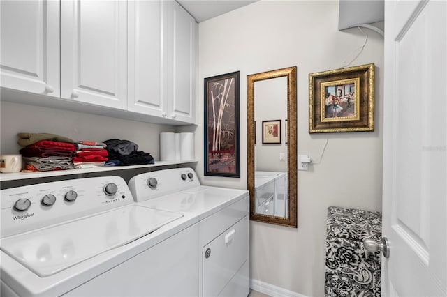 25312 E Lenox Cir, Punta Gorda, FL 33950 - washroom featuring washing machine and clothes dryer and cabinet space