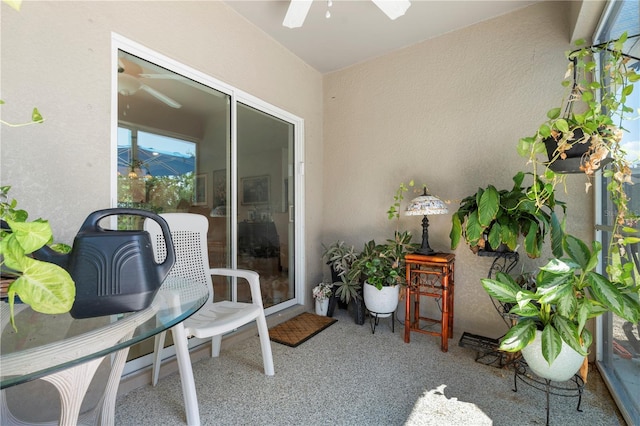 25312 E Lenox Cir, Punta Gorda, FL 33950 - sunroom / solarium featuring ceiling fan