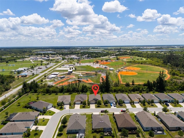 25312 E Lenox Cir, Punta Gorda, FL 33950 - aerial perspective of suburban area with a community park