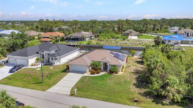 aerial perspective of suburban area