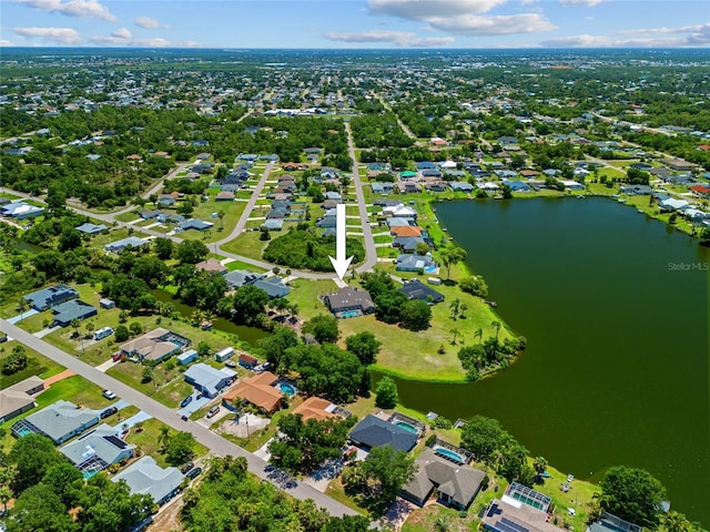 501 Fairmont Ter, Port Charlotte, FL 33954 - aerial view of property's location featuring a large body of water and nearby suburban area