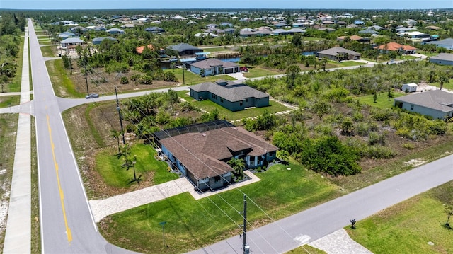 aerial view of residential area