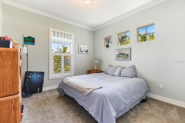 329 W Grace St, Punta Gorda, FL 33950 - bedroom with crown molding, carpet floors, and baseboards