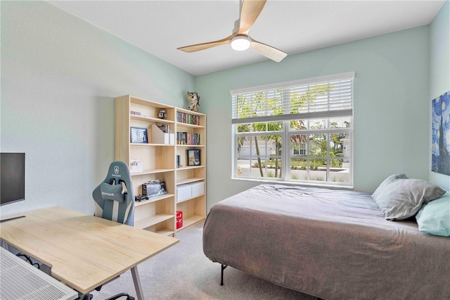 17629 Palmetto Pass Ln, Punta Gorda, FL 33982 - carpeted bedroom featuring ceiling fan and a desk