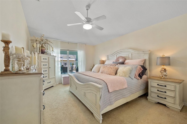17396 Cox Ave, Port Charlotte, FL 33948 - bedroom with light colored carpet and a ceiling fan