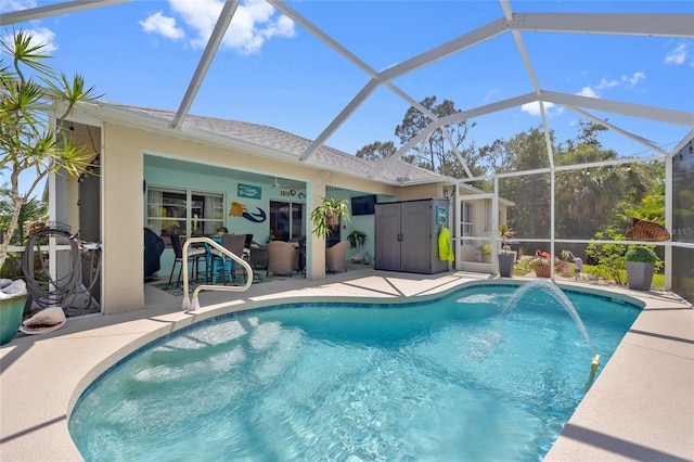 17396 Cox Ave, Port Charlotte, FL 33948 - outdoor pool with a patio and a lanai